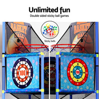 Basketball Arcade Game Electronic Scorer 3 Games Adjustable Kids Blue