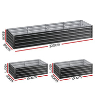 Green Fingers 2-in-1 Raised Garden Bed Kit Ergonomic 45cm Professional Depth 320cm Large Metal Planter Box | Easier Access Veggie Patch | Rust-Proof Galvanised Steel with Safe Rounded Corners & Gloves