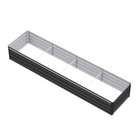 Green Fingers 2-in-1 Raised Garden Bed Kit Ergonomic 45cm Professional Depth 320cm Large Metal Planter Box | Easier Access Veggie Patch | Rust-Proof Galvanised Steel with Safe Rounded Corners & Gloves