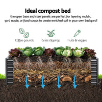 Green Fingers 2-in-1 Raised Garden Bed Kit Ergonomic 45cm Professional Depth 320cm Large Metal Planter Box | Easier Access Veggie Patch | Rust-Proof Galvanised Steel with Safe Rounded Corners & Gloves
