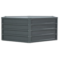 Green Fingers 2x Garden Bed 130x130x46cm Planter Box Raised Container Galvanised