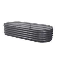 Garden Bed 160X80X42cm Oval Planter Box Raised Container Galvanised