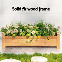 Garden Bed 65x33x16cm Wooden Planter Box Raised Container Growing