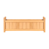 2x Green Fingers Garden Bed 90x30x33cm Wooden Planter Box Raised Container Growing