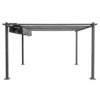 Instahut Gazebo Outdoor Garden Pergola Aluminium Frame Adjustable Canopy 3x4m Grey