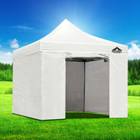 Gazebo Pop Up Marquee 3x3 Folding Tent Wedding Gazebos 500D White