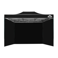 Gazebo Pop Up Marquee 3x4.5 Folding Tent Wedding Gazebos 500D Black