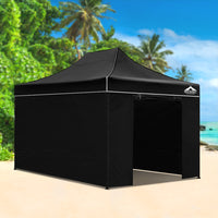 Gazebo Pop Up Marquee 3x4.5 Folding Tent Wedding Gazebos 500D Black