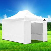 Gazebo 3x4.5 Pop Up Marquee Folding Tent Wedding Gazebos Camping Outdoor Shade Canopy White