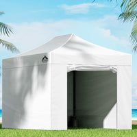 Gazebo 3x4.5 Pop Up Marquee Folding Tent Wedding Gazebos Camping Outdoor Shade Canopy White