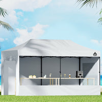 Gazebo Pop Up Marquee 3x6 Folding Tent Gazebos 500D Oxford Fabric White