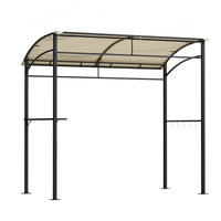 Gazebo Outdoor BBQ Grill Patio Garden Marquee Shade Shelter Shelf Hooks Beige