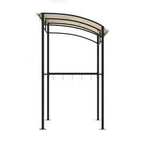 Gazebo Outdoor BBQ Grill Patio Garden Marquee Shade Shelter Shelf Hooks Beige