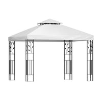 Gazebo 3x3m Marquee Outdoor Wedding Party Event Tent Home Iron Art Shade White