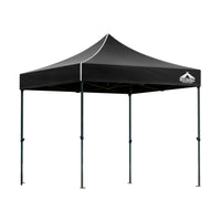 Gazebo Pop Up Marquee 3x3 Folding 500D Wedding Tent Base Pod Black