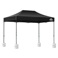 Instahut Gazebo Pop Up Marquee 3x4.5 Folding 500D Wedding Tent Base Pod Black
