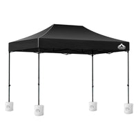 Instahut Gazebo Pop Up Marquee 3x4.5 Folding 500D Wedding Tent Base Pod Black