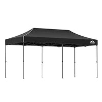 Gazebo Pop Up Marquee 3x6 Folding Tent Wedding 500D Camping Black