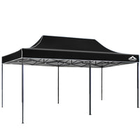 Gazebo Pop Up Marquee 3x6 Folding Outdoor 500D Tent Base Pod Black