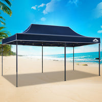 Gazebo Pop Up Marquee 3x6 Folding Tent Wedding 500D Oxford Camping Navy