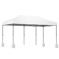 Instahut Gazebo Pop Up Marquee 3x6 Folding 500D Wedding Tent Base Pod White