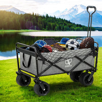 Garden Cart with Cargo Net Grey