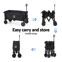 Garden Cart with Opening Rear Black