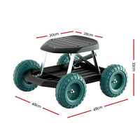 Garden Cart Rolling Stool with Wheels Gardening Helper Seat Farm Yard