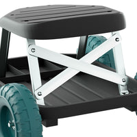 Garden Cart Rolling Stool with Wheels Gardening Helper Seat Farm Yard