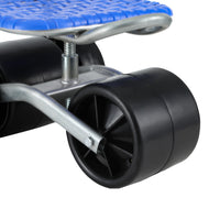 Garden Stool Seat Foldable with Wheels Blue