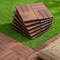 Gardeon 27PCS Wood Deck Tiles 30x30cm Interlocking Floor Tiles Pine Brown