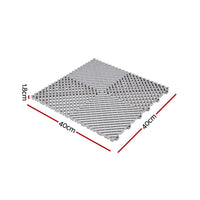 Giantz 20PCS Garage Floor Tiles Interlocking Drainage Non-Slip Tiles Heavy Duty for Workshop Grey