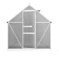 Green Fingers Greenhouse 2.42x1.9x1.95M Aluminium Polycarbonate Green House Garden Shed