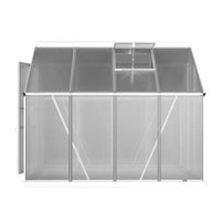 Green Fingers Greenhouse 2.42x1.9x1.95M Aluminium Polycarbonate Green House Garden Shed