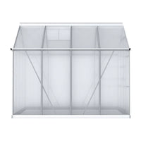 Green Fingers Greenhouse 2.42x2.5x2.26M Aluminium Double Doors Green House Garden Shed