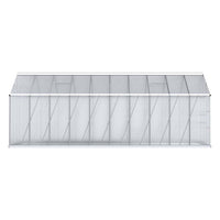 Green Fingers Greenhouse 6.03x2.44x2.68M Double Doors Aluminium Green House Garden Shed