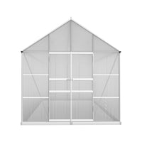 Greenhouse 6.03x2.44x2.68M Double Doors Aluminium Green House Garden Shed