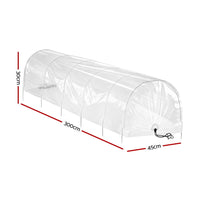 Green Fingers Mini Greenhouse 300x45x30cm Tunnel Clear PVC Steel Frame Portable