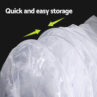 Green Fingers Mini Greenhouse 300x45x30cm Tunnel Clear PVC Steel Frame Portable