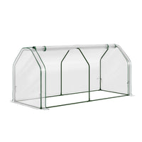 Mini Greenhouse PE Cover Green House Roll-Up Zippered Door 1.2x0.5x0.6M