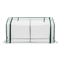 Mini Greenhouse PE Cover Green House Roll-Up Zippered Door 1.2x0.5x0.6M