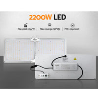 Green Fingers Max 2200W Grow Light LED Full Spectrum Indoor Plant All Stage Growth