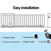 LockMaster Automatic Sliding Gate Opener Kit Keypad 6M 1000KG