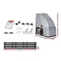 Lockmaster Automatic Sliding Gate Opener Kit 4M 800KG