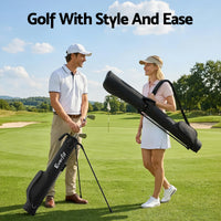 Everfit Golf Stand Bag Lightweight Sunday Pitch And Putt Bag Black