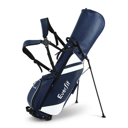 Everfit Golf Stand Bag Lightweight Carry Bag Dual Strap Club Divider Blue