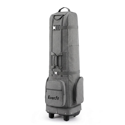 Everfit Golf Travel Bag Flight Cover Foldable Soft Case Wheels Grey
