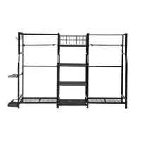 Everfit Golf Bag Storage Golfing Equipment Rack Holds 2 Bags 16 Clubs