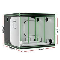 Grow Tent Kits 240x240x200cm Hydroponics Indoor Grow System Black