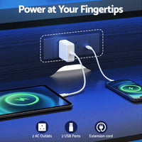 Artiss Gaming Desk with LED Lights Computer Desk Table with Monitor Shelf Power 120cm